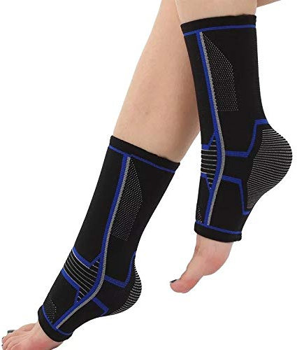 FußBandage Sprunggelenk,Bandage FußGelenk 2 Stück Sport Sicherheit Knöchelstütze Knöchel elastischer Klammer-Schutz Unterstützung Badminton Basketball Fußball Schutz Knöchel-Stützklammer Atmungsaktive