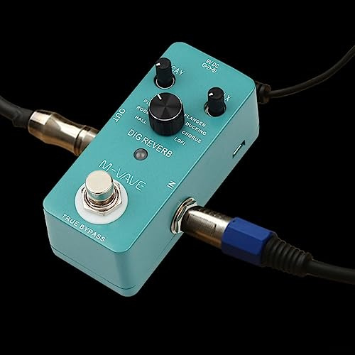SPORTARC Gitarren-Effektpedal, Reverb Gitarrenpedal, Professionelles für M-VAVE DIG Reverb Digitales Gitarreneffektpedal 9 Reverb Typen