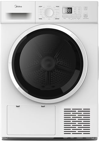 Midea MDG09EH80/1 Freestanding Heat Pump Dryer, 8kg load, 16 Programmes, Auto-Dry, Anti-Crease, Delay Start, Child Lock, White