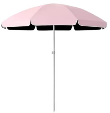 MCLIUJIA Gartenschirm 5,2 Ft Strand Regenschirm Oxford Tuch Outdoor Regenschirm Tragbare Picknick Baldachin Sonnenschirm Terrasse Regenschirm Mit 8 Rippen Sonnenschirm(Pink)