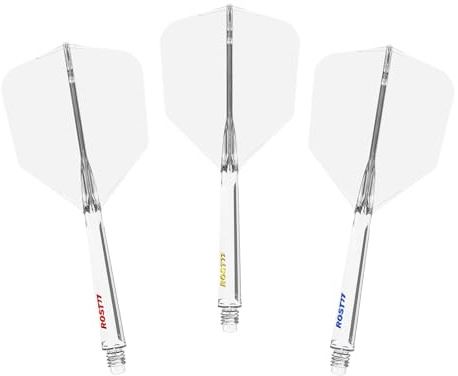 CUESOUL ROST 77 Integrierter Dartschaft und Flight, Big Wing Shape, 3er-Set (klare Farbserie)