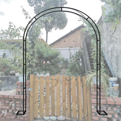 Tonnelle de jardin en métal pour plantes grimpantes de 1,8 m, 2,0 m, 2,8 m, 3 m, grande arche avec tuyau en fer durable de 19 mm, idéale pour les mariages, les roses, les jardins, les pelouses, les