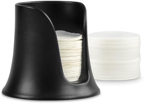 CAFEMASY Coffee Filter Holder with 350 Count Replacement Coffee Paper Filters Compatible with Aeropress Original Clear Go Espresso Maker Accessories Parts