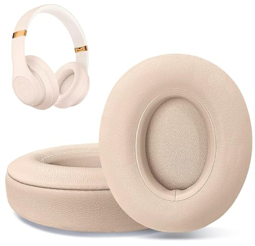 Replacement Ear Pads Cushions Compatible with Beats Studio 3.0/2.0, Headphone Ear Covers with Memory Foam, Soft Leather, Adaptive Beats Studio Headphones Replacement Earpads-Porcelain Rose