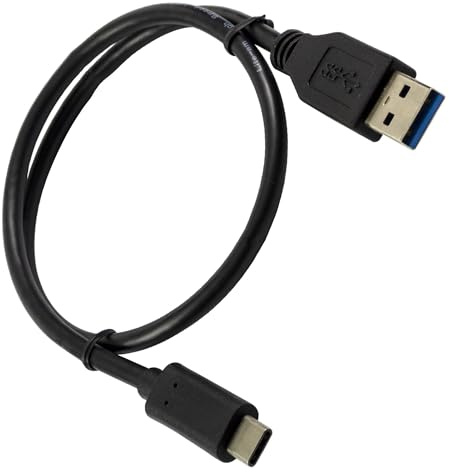 Lite-am 1m USB A to USB C Fast Charging Black Cable Charge & Data Sync Lead For Apple TV 4K (128GB) Siri Remote