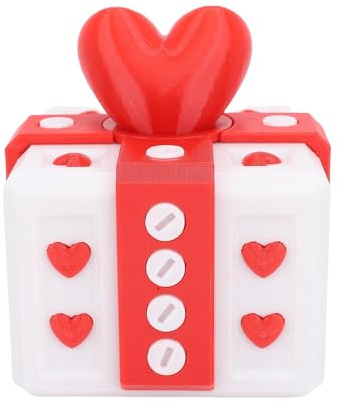 SENECESLI Lästige Geschenkbox mit Schrauben, 3D-gedruckte Lustige Streich-Geschenkbox für Büro-Desktop-Ornamente, Einzigartiges, Hochwertiges PLA-Material (rot-Weiss)