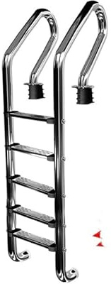 Pool Steps, Swimming Pool Escalator Home Swimming Pool Ladder Thickened 304 Stainless Steel Handrail Swimming Pool Ladder Handrail Ladder,Safe & Sturdy(Embedded,4)