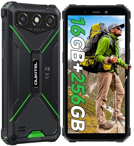 OUKITEL G3(2025) Outdoor Smartphone - 16GB+256GB/1TB Outdoor Handy Ohne Vertrag, 6300mAh Baustellenhandy, 6 Zoll Display Wasserdichtes Smartphone, 13MP Kamera, Android 14/4G Dual SIM/IP68/OTG/Face ID