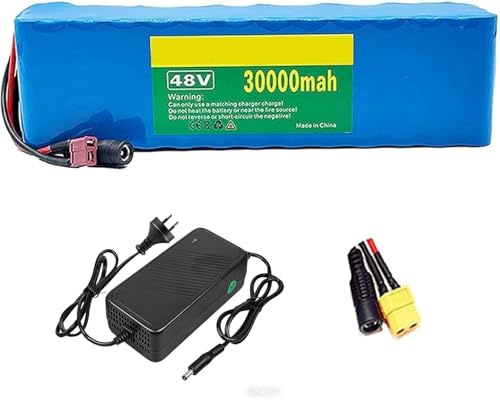 Batterie Pour Vélo Électrique 48 V 30 Ah Avec Chargeur 54,6 V 2 A. Batterie Lithium Pour Moteurs De Vélo Électrique De 200 W À 1000 W. 48V 30Ah,T+DC