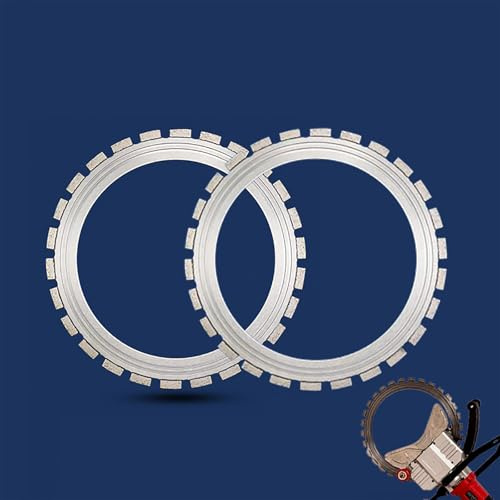 Lot de 2 lames de scie annulaires diamantées pour béton, 410 mm, profondeur de coupe de 30 cm, compatibles avec les machines à rainurer électriques