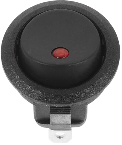 ifundom Interruttore a Levetta Pulsante Luminoso Rosso Interruttore a Levetta Automatico per Camper e Rimorchio Controllo Pratico per Indicatori di Direzione Veicoli Ricreazionali
