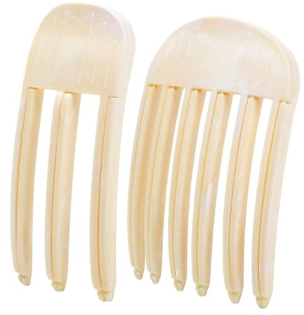 2 Pezzi Pettine per capelli, Clip Della Radice Del Volume, Pettine Per Radici Volume Dei Capelli Ricci, Volume Della Radice Dei Capelli, Fermagli per Capelli Volumizzanti Radici, Giallo
