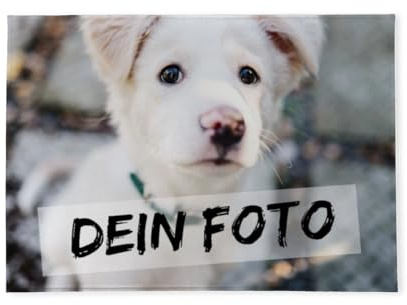 Fußmatte personalisiert mit Foto - Geschenkidee für Familie, Paare, zum Einzug - Türvorleger mit Bild Bedruckt 1 Foto 70 x 50 cm