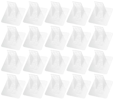 LIFKICH 30pcs Heavy Duty Plastic Self-Adhesive Shelf Brackets with Easy Removal Feature for Home Improvement and Cabinet Use, No Drill Shelf Support Pegs for Cupboard Assembly
