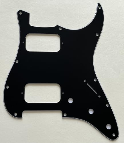 Pickguard passar kompatibel dubbelfet HH Strat Humbucker stil gitarr, 3 lager svart