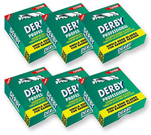 Derby Professional - 600 cuchillas para navaja de barbero