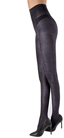 WOOTI TIGHTS Collant CARBONARA XL Blu, in Lana Merinos 100 den, Calza Calda, Coprente, Resistente, Morbida, adatta alla stagione Invernale, XL, disponibile anche in colori Melange