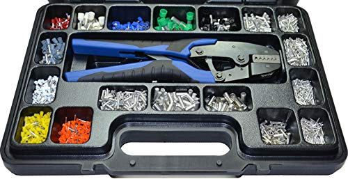 Aderendhülsen Sortiment Set im Koffer mit Crimp-Zange 3700 Teile