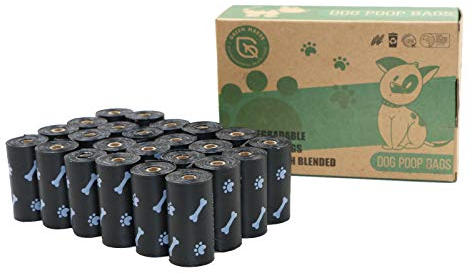Green Maker 30% Dicker Biologisch abbaubare Hundekotbeutel 360 Beutel Hundekotbeutel aus Maisstärke (Schwarz)