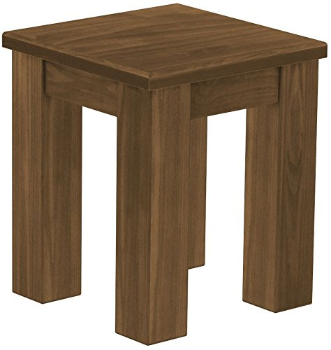 Brasilmöbel Sitzbank Hocker Rio Classico Nussbaum Massivholz aus Pinie, Verschiedene Größen & Farben, ideal für Esszimmer & Küche