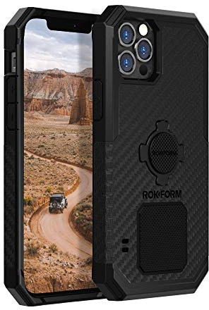 Rokform - iPhone 12 Case, iPhone 12 Pro Case, Rugged Series, Magnetic Protective Apple Gear, iPhone Cover with RokLock Twist Lock, Dual Magnet, Drop Tested Armor (Black)