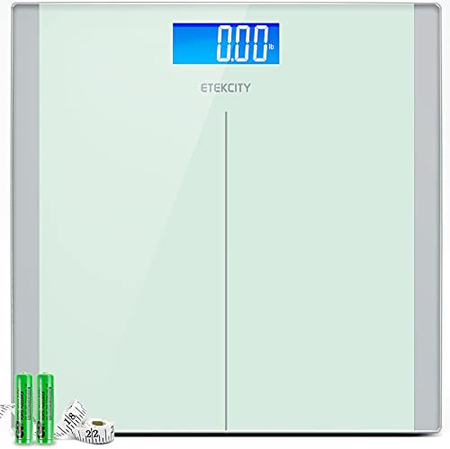 Etekcity High Precision Digital Body Weight Bathroom Scales Weighing Scale with Step-On Technology, 28 st/180 kg/400 lb, Backlight Display, Slim Design (White)