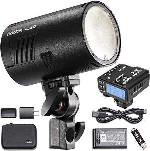 GODOX AD100 Pro Portable Flash Head With X2T-F Trigger, 100Ws TTL HSS Magnetic Fit Lightweight Portable Compact Off-Camera Strobe Modelling Light Wireless Li-ion Battery AD100Pro Studio Photography