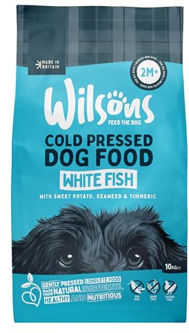 Wilsons White Fish Cold Pressed Dog Food Natural Gentle Protein Omega 3 Diet - 10kg Bag