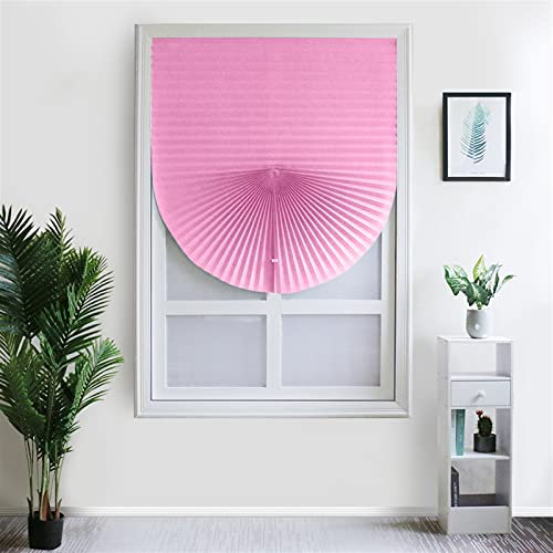 Heavyoff Faltjalousie Plissee Faltrollo Ohne Bohren mit Selbstklebend Thermo-Plissee Blickdicht für Fenster und Tür Sichtschutz und Sonnenschutz 60x180cm/23.6 W x 70.8 H Rosa