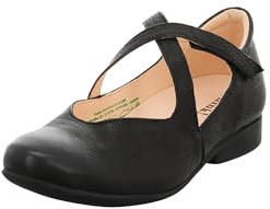 Think! Damen GUAD2 chromfrei gegerbte nachhaltige Halbschuhe, SCHWARZ 0000