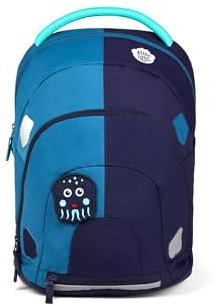 Affenzahn Daydreamer Abenteuerrucksack mit Oktopus-Motiv aus Recyceltem Material in der Farbe Blau, Maße: 36cm x 13cm x 26cm, AFZ-DAP-001-028