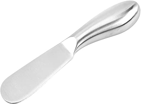 FIYSON Set de 2 Couteau à Beurre en Acier Inoxydable, Épandeur à fromage avec poignée creuse ergonomique, Tartineur à beurre, Couteau à Tartiner pour Petit, Couteau Petit-Déjeuner, 13.5×2.5 cm