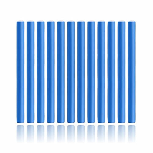 Curlers Hair Rollers Flexi Bendy Foam Roller Flexible Curling Rods Heatless Curlers Long Short Medium Hair No Heat For Sleeping Styling Hair Rollers Salon Diy 12 Pieces Blue 15 mm