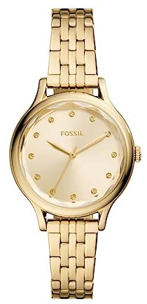 Fossil Laney BQ3863 Damen-Armbanduhr, goldfarben, luxuriös