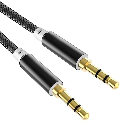 Unnderwiss Cavo Aux, Cavo Jack 3.5mm to Jack 3.5mm Cavo Audio [1.5m],Hi-Fi Stereo da Cavo Audio Jack Stereo Maschio a Maschio in Nylon per Cuffie, Smartphone, Autoradio, iPad, TV, Laptop