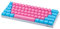 Sunzit Tastenkappen, 61 Tastenkappen, Hintergrundbeleuchtung, zweifarbig, mechanische Tastatur, PBT-Tastenkappe für GH60 / RK61 / ALT61 / Annie / Keyboard Poker-Tasten (Rosa und Blau)