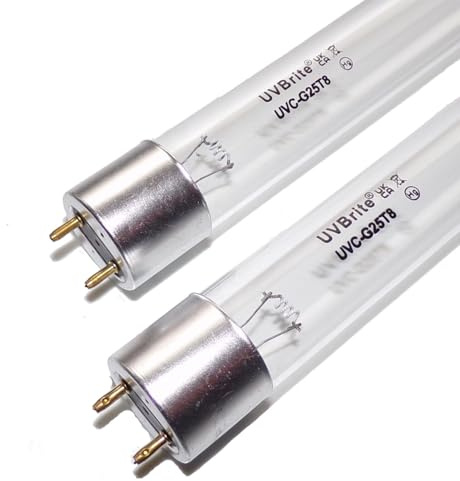 UVBrite® 2-Pack 55W T8 UV-C Bulb Lamp for Pond Filter UVC High Performance Quartz Algae Blanket Weed Control
