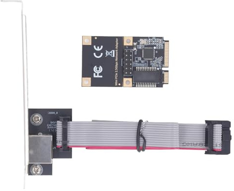 Tarjeta de Red, Tarjeta Adaptadora de Red Gigabit Ethernet RJ45 de 2.5G, Tarjeta Adaptadora de Red para PC, para PC de Escritorio, Tarjeta de Red PCIe con Disipación de Calor