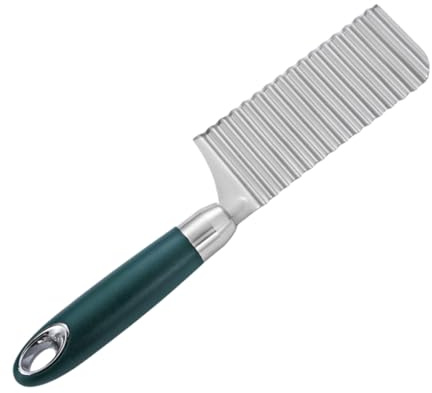 LABRIMP Stainless Steel Crinkle Cutter för Grönsaker Potatis Ergonomisk Handtag för Hemlagade Frites Sallader Multifunktionell Kökstillbehör