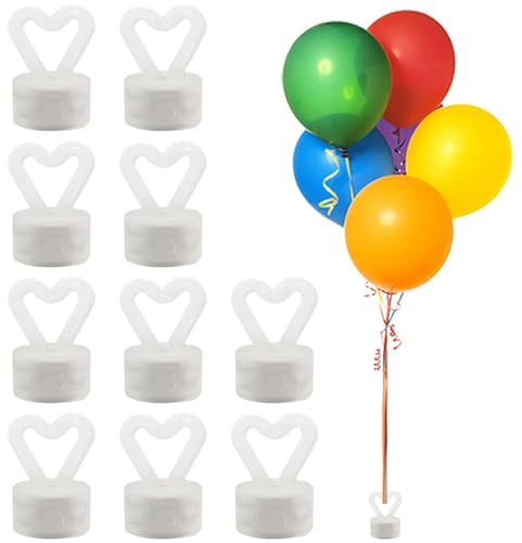 Peso per palloncini a elio, 10 pezzi di peso per palloncini, pesi per elio, set in plastica per matrimoni, compleanni, feste, decorazioni