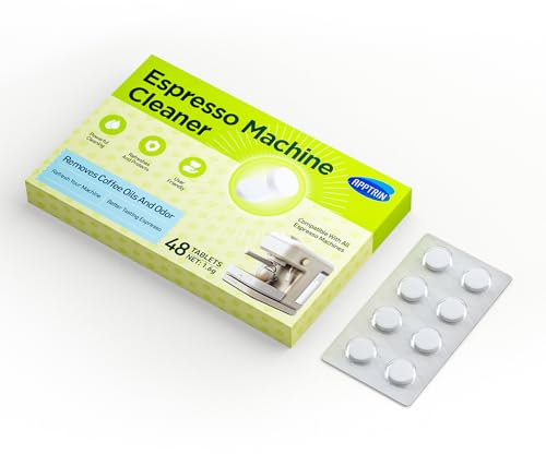 APPTRIN 48 pastilles de nettoyage pour cafetière, adaptées à une large gamme de modèles de machines à café