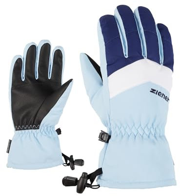 Ziener Kinder Lett Ski-Handschuhe/Wintersport | wasserdicht, atmungsaktiv, Arctic Sky, 6,5