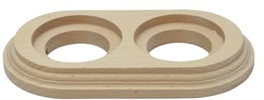 Base In Legno Doppia per Interruttori/Deviatori e Prese