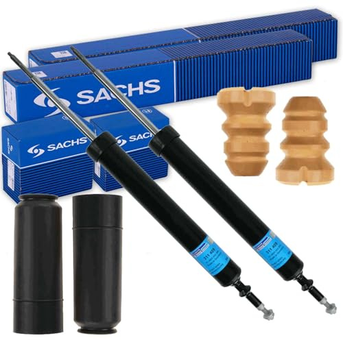 2x Sachs Stoßdämpfer + Protection Kit hinten | passend für 1er E81 3er E90 E92 Kompatibel mit 1 (E81),1 Cabriolet (E88),1 Coupe (E82),3 (E90),3 Cabriolet (E93),3 Coupe (E9