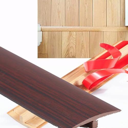 ZYXQQJ T-Profil Aluminium Übergangsschiene, Boden Übergangsprofil, Metall Türschwelle Abdeckleisten, PVC-Bodenspalt-Verbindungsleisten(Purple red)