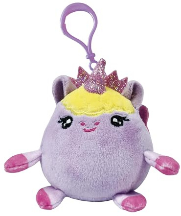 SquishPets Keychain Galupy Rainbow Unicorn – gosedjur, enhörning plyschleksak i en nyckelring, 6 cm, lila, Small, Fantaisi