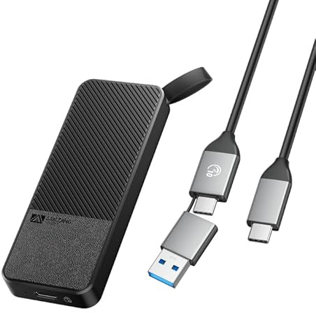 SAN ZANG MASTER SSD Externo Portátil Disco Duro Externo 1TB Lectura de hasta 1050 MB/s, 1000 MB/s de Escritura, USB 3.2 Gen.2x2,para iPhone 15/16 Pro,PS5, Xbox, Ordenador Portátil, Smartphones Tipo C