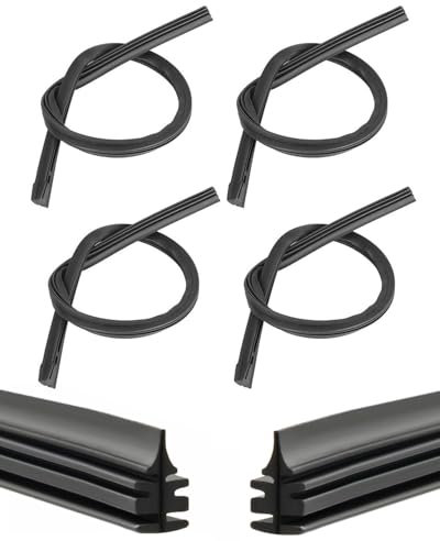 KEMUZ 4Pcs Gomma Tergicristallo,Strisce di Gomma di Ricambio, 700mm Universale Per Tergicristalli,Ricariche Per Spazzole Tergicristallo,Tagliabile,Compatibile Con maggior parte i Tergicristalli