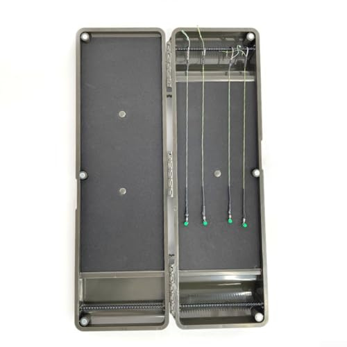Gdfnmogo Große Karpfen-Hängebox, Karpfen-Rig-Box, steife Haar-Rig-Board mit 10 Nadeln, Karpfenangeln, Subline-Schnur, Angelhaken-Aufbewahrung, Koffer-Behälter