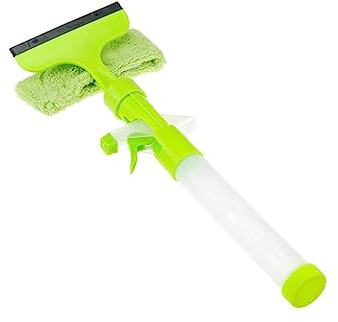 SHERCHPRY Multi-Function Window Cleaner Spray Wiper Kit Adjustable Glass Cleaning Tool Water Spray Function for Home Use and Window Washing
